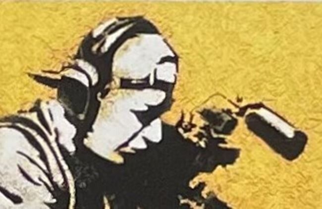 Banksy * Cameraman And Flower * 70x50 Cm * Lithografie * Limitiert # 54/150 photo Art