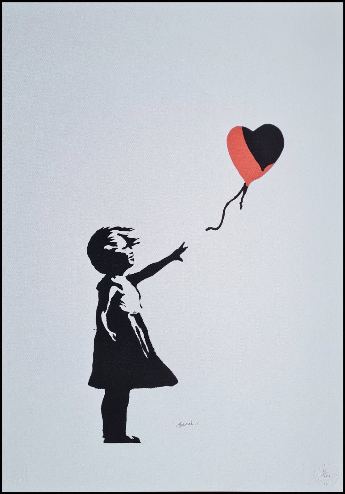 Banksy * Girl With Balloon * 70 X 50 Cm * Lithografie * Limitiert # 13/150
