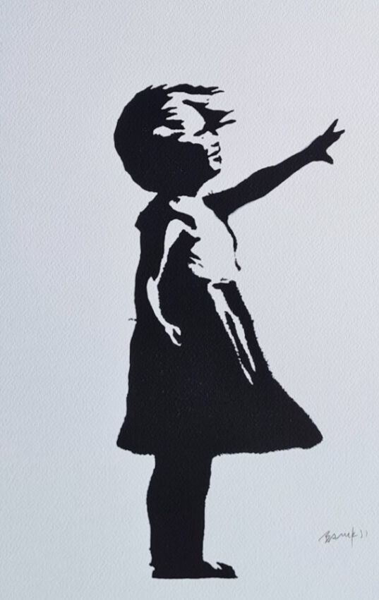 Banksy * Girl With Balloon * 70 X 50 Cm * Lithografie * Limitiert # 13/150 photo for sale