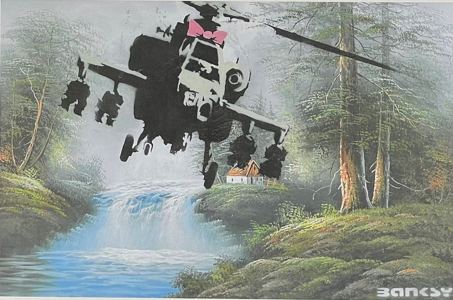 Banksy * Corrupted Oil * 70x50 Cm * Lithografie * Limitiert # 48/150 photo furniture