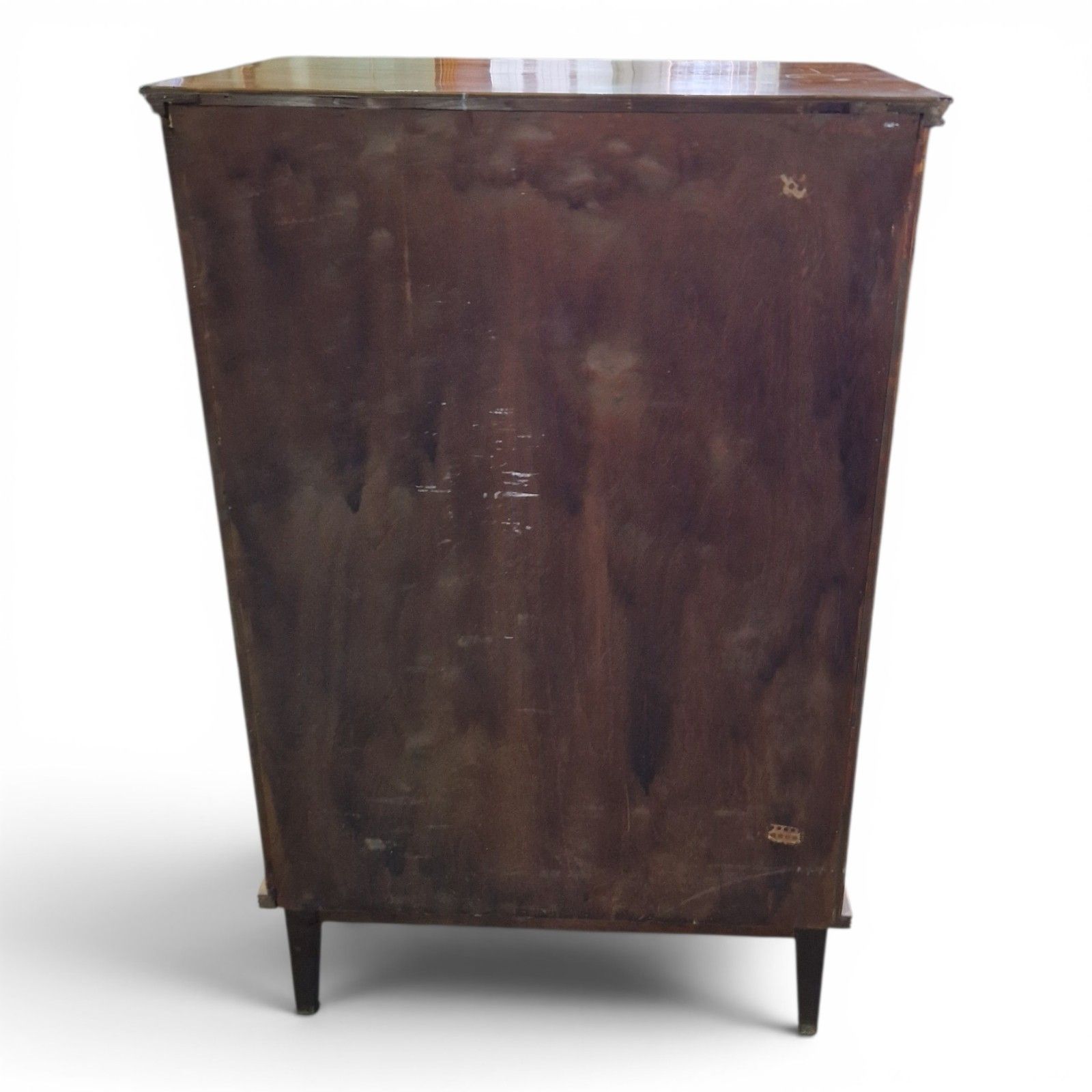 Furniture Mid Century Bow Front Chest Of 6 Drawers Tallboy Tall Chest Vintage Retro photo