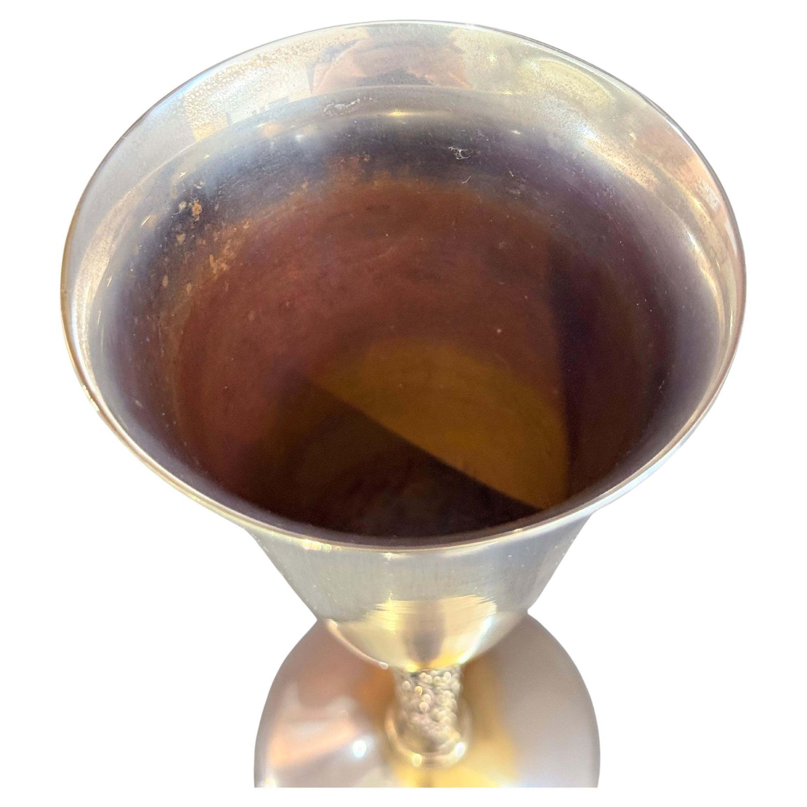 Vintage Falstaff Silver Plated Wine Glass Goblet, Made In Spain, Ornate Stem Cup photo Home Decor