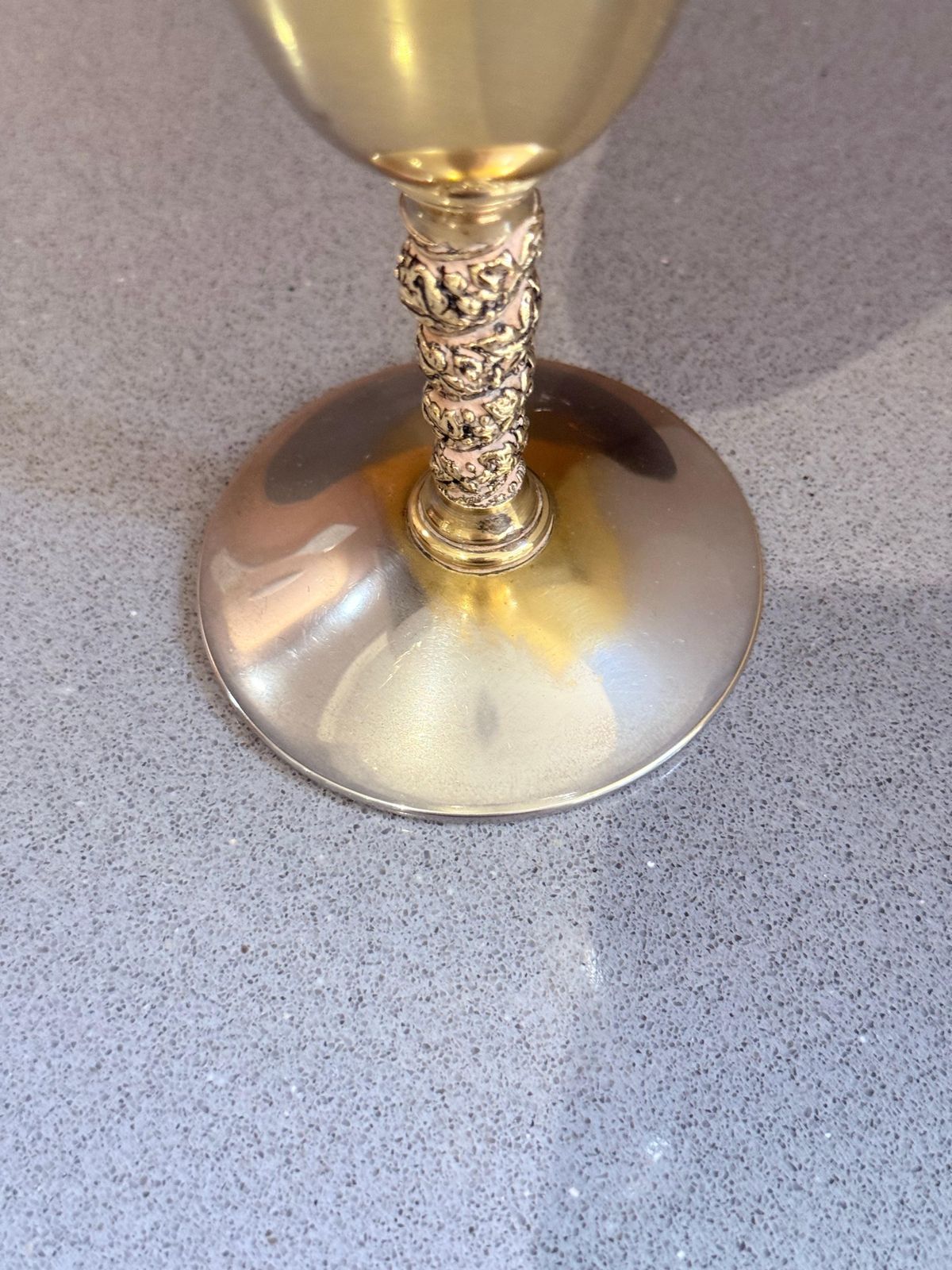 Vintage Falstaff Silver Plated Wine Glass Goblet, Made In Spain, Ornate Stem Cup photo buy