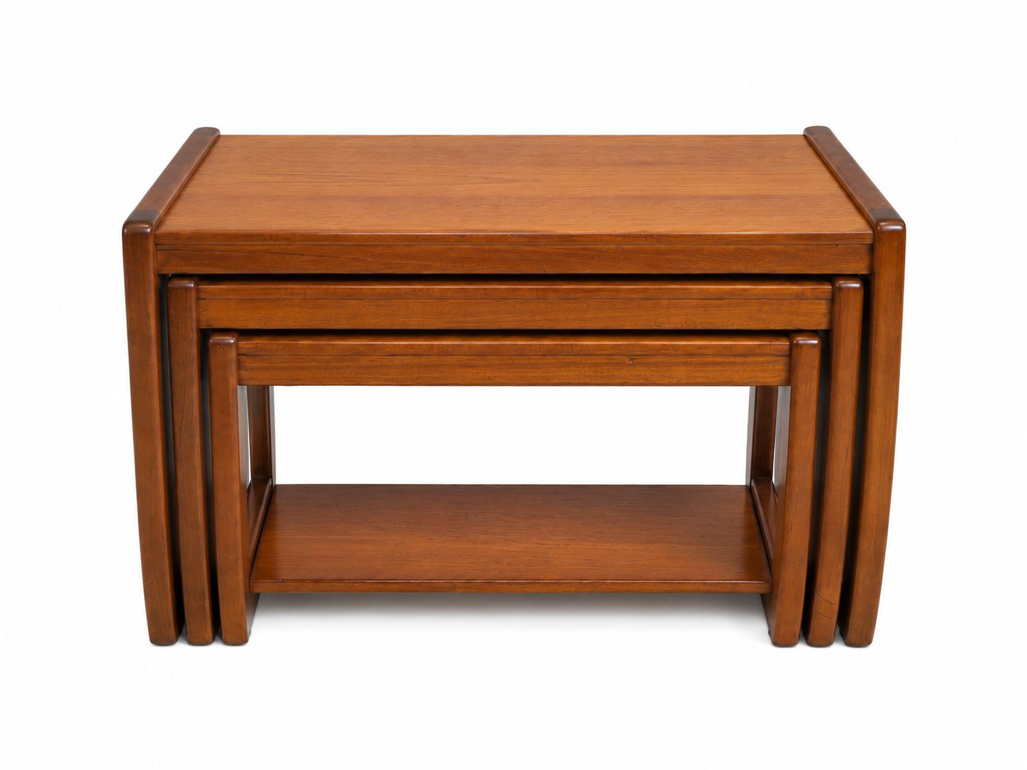 Vintage Teak Nest Of Tables | Mid Century Wooden Side Tables Set | Retro 3pc