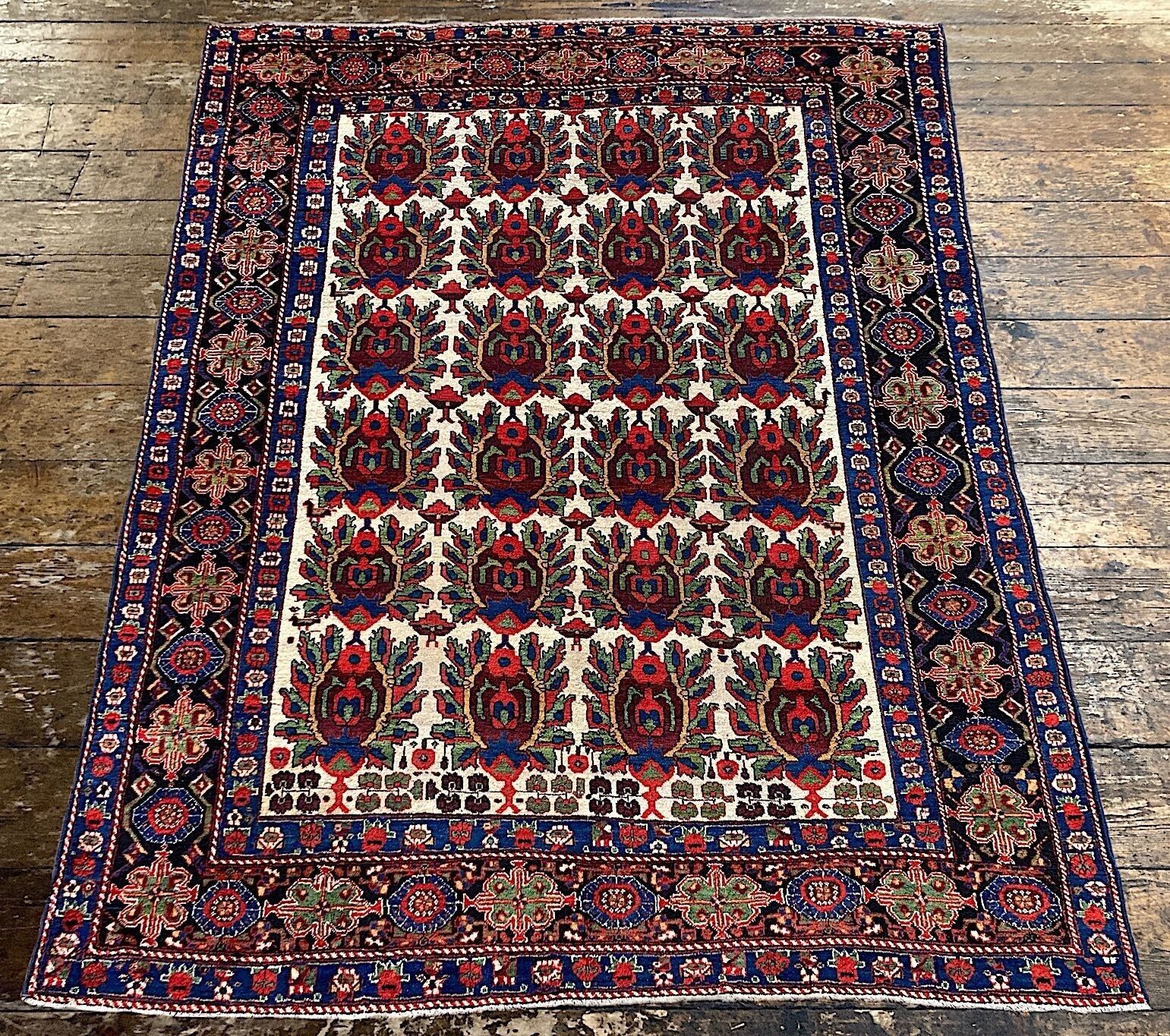 Antique Afshar Rug 1.85m X 1.48m photo Textiles