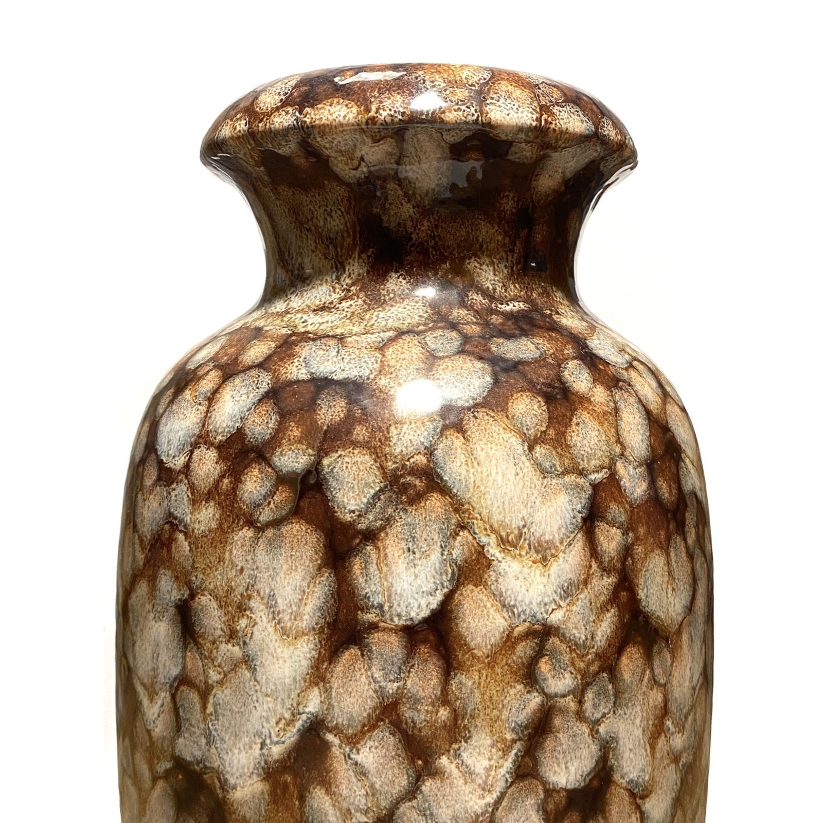 Scheurich Keramik 291 38 Floor Vase, Multicoloured Mottled Glaze, 1970s West German Pottery photo buy