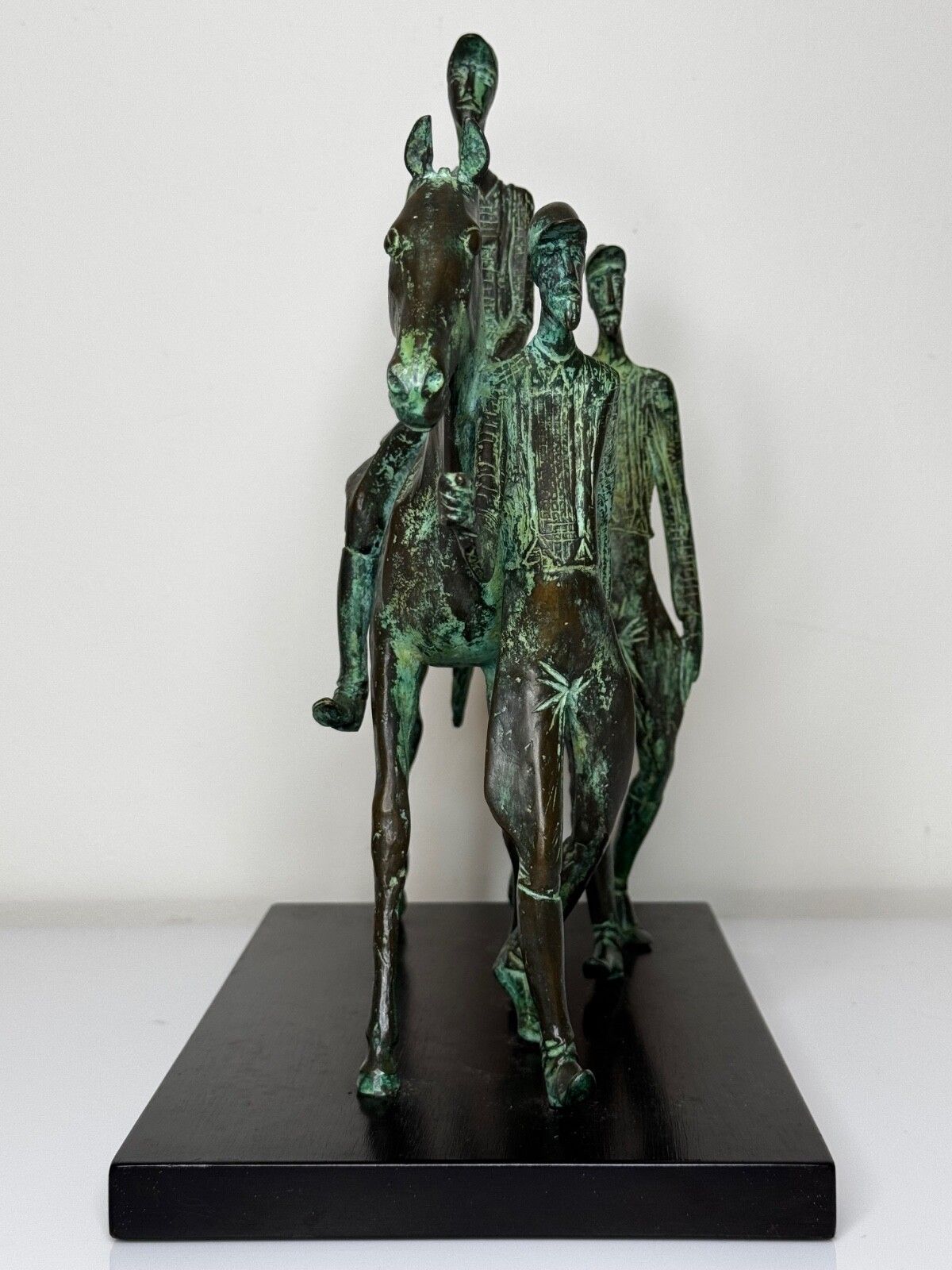 Bronze Race Horse & Jockey Group With Stable Hands Sculpture Attributed Carybé photo for sale