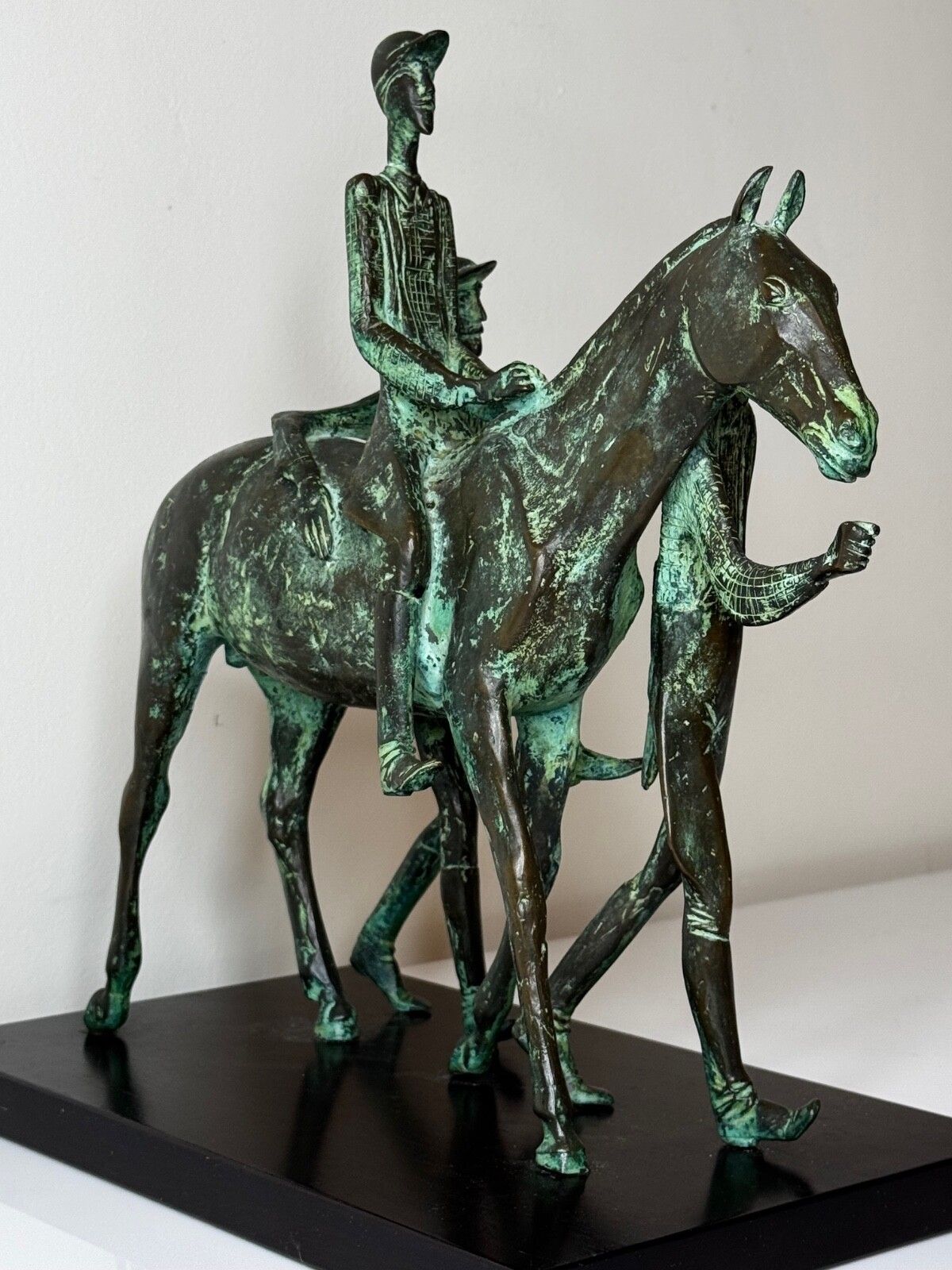Bronze Race Horse & Jockey Group With Stable Hands Sculpture Attributed Carybé photo 5000.0