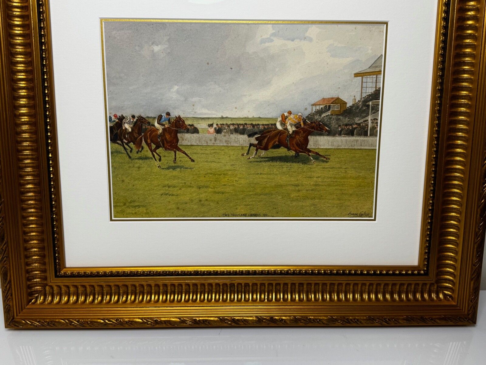 Ruitersschilderij 2000 Guineas 1910 Neil Gow Wins At Newmarket By Issac Cullin photo Kunst