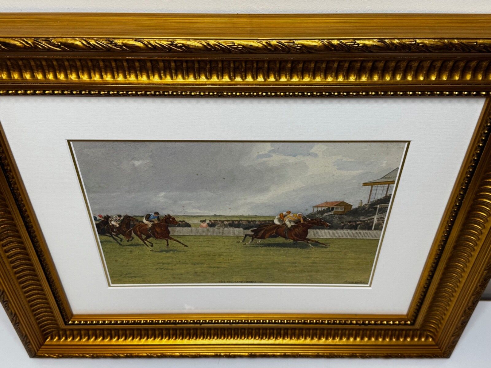 Ruitersschilderij 2000 Guineas 1910 Neil Gow Wins At Newmarket By Issac Cullin photo buy