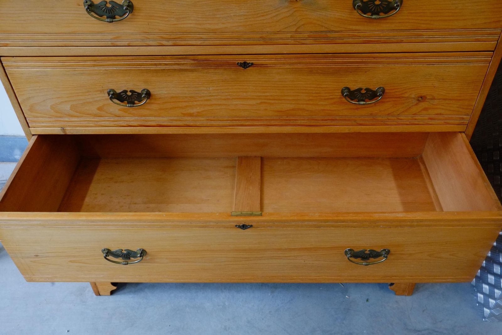 photo for sale 19th Century English Antique Pine Linen Press / Housekeeper's Cupboard.