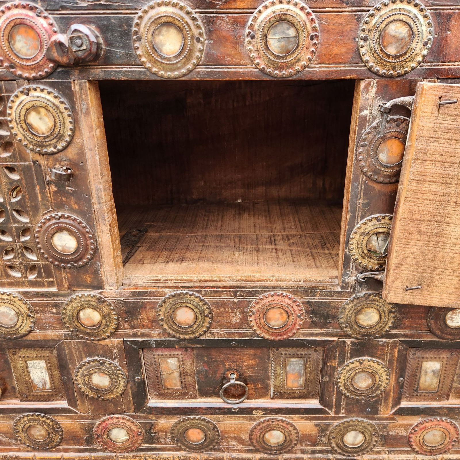Fabulous Antique Indian Damchiya Carved Teak Dowry Chest Storage photo Furniture