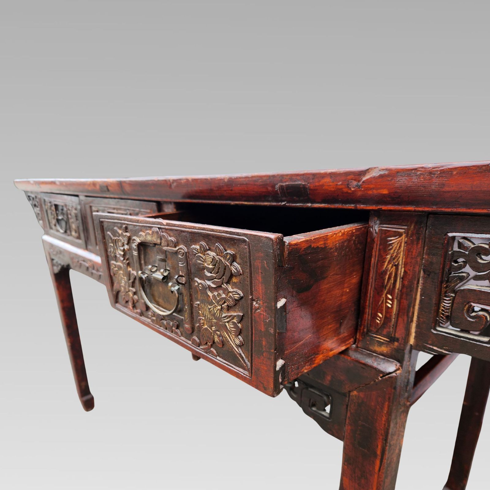 Stunning Antique Chinese 19th Century Qing Dynasty Elm Altar Table Chinoiserie photo buy