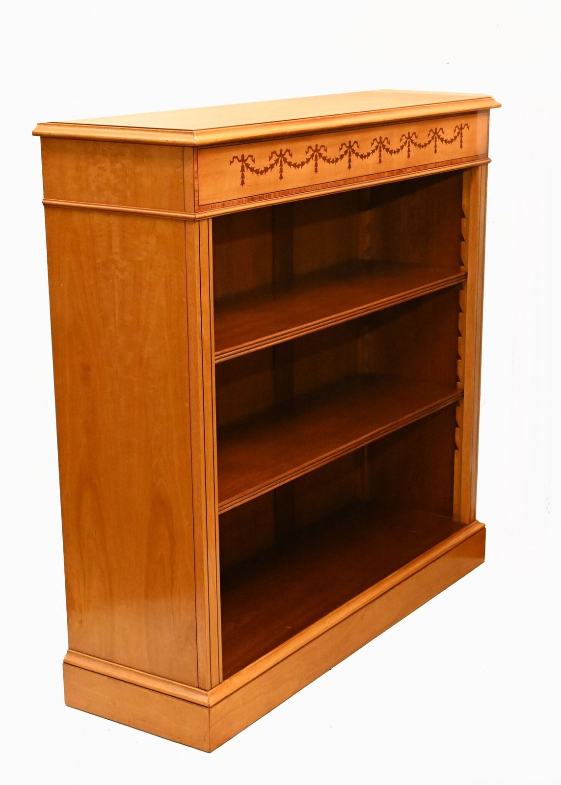 Regency Open Bookcase In Satinwood Sheraton Bookcases Bespoke photo vintage
