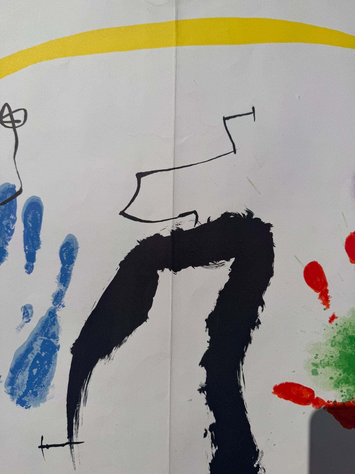Miro, Jean. "Le Mains" Lithograph In Colours. Published In 1971 photo 80.0