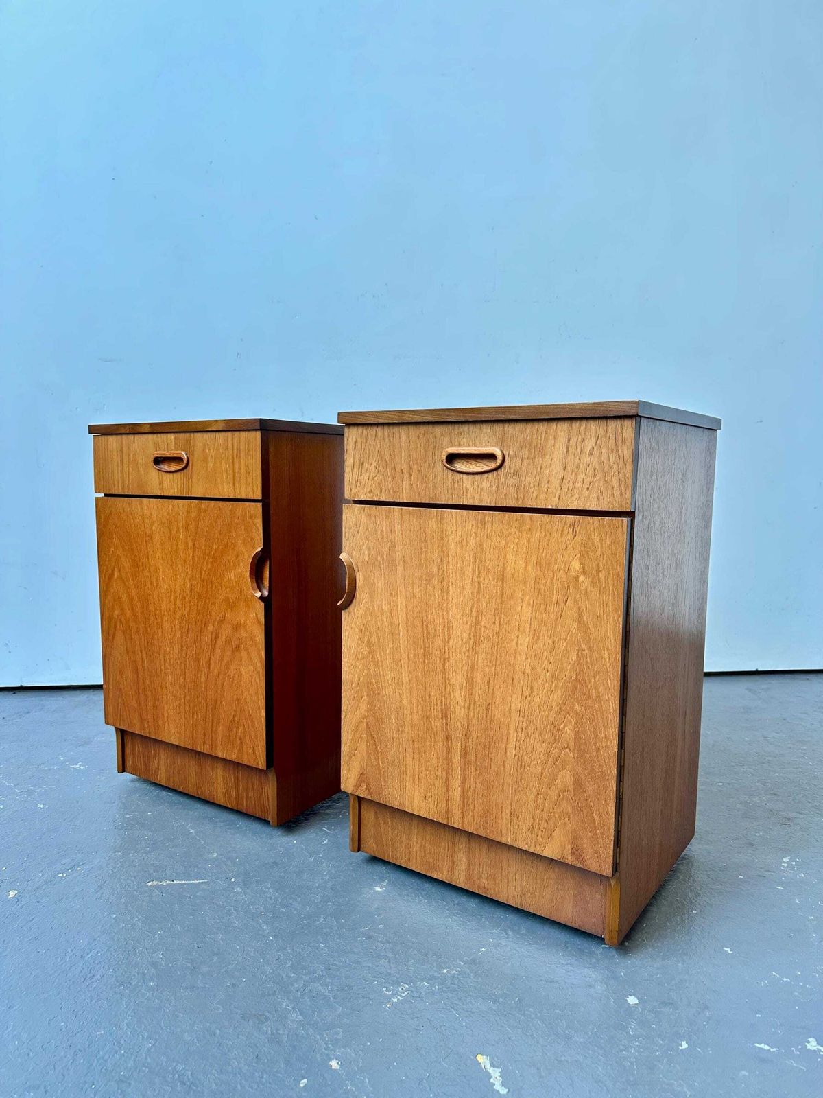 photo for sale Vintage 2 X Austinsuite Teak Bedside Tables. Danish G Plan Retro Mid Century