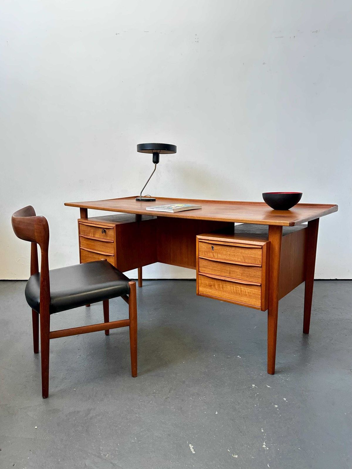 Vintage Danish Peter Lovig Nielsen Teak Desk For Hedensted Mobelfabrik, 1964. Vodder. Wegner photo for sale