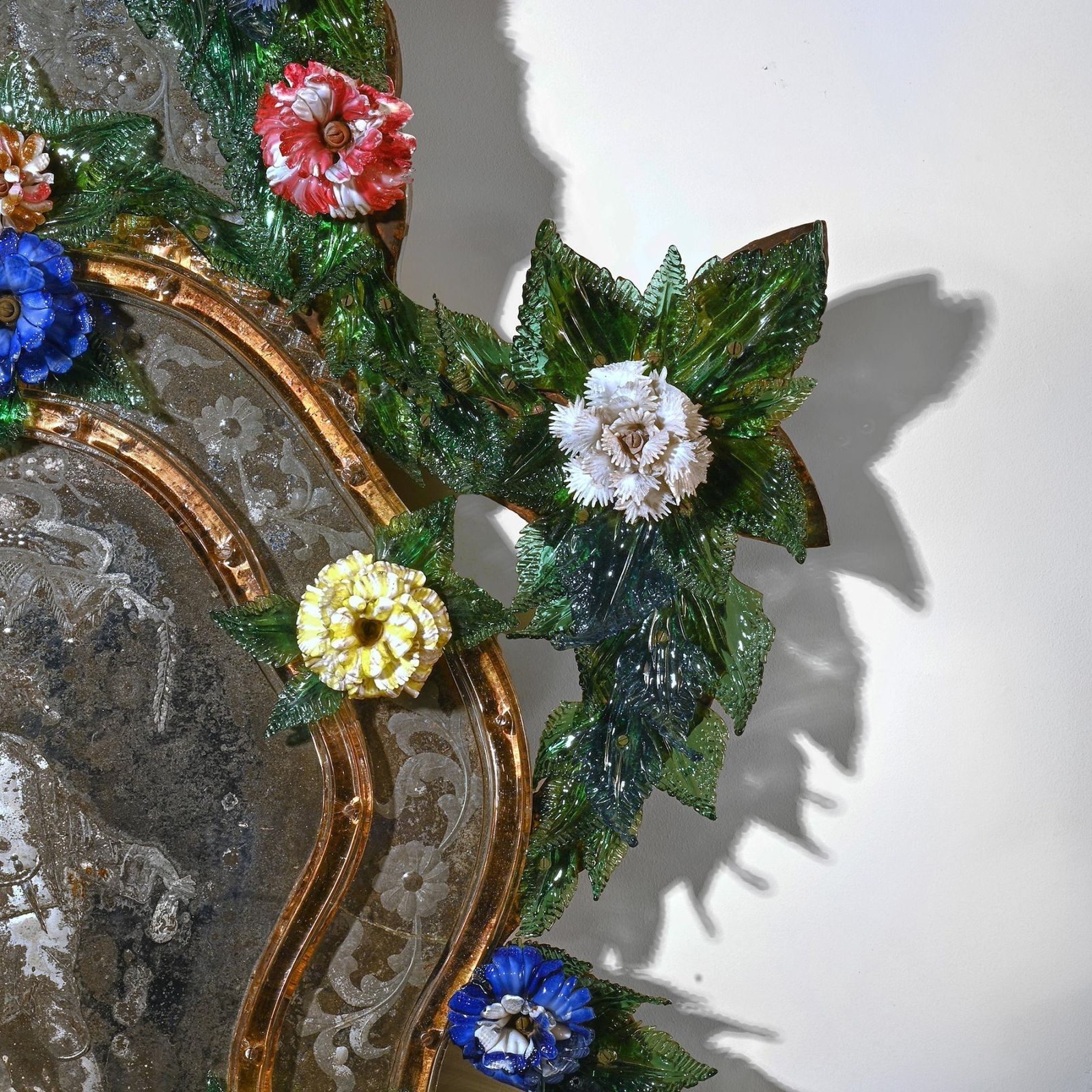Pair Of 18th Century Venetian Murano Glass Mirrors photo 36000.0