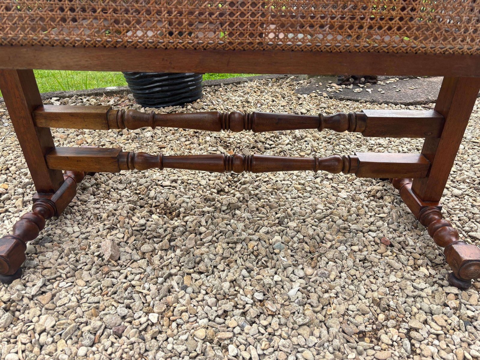 Antique William IV Mahogany And Rattan Rocking Crib. photo 595.0
