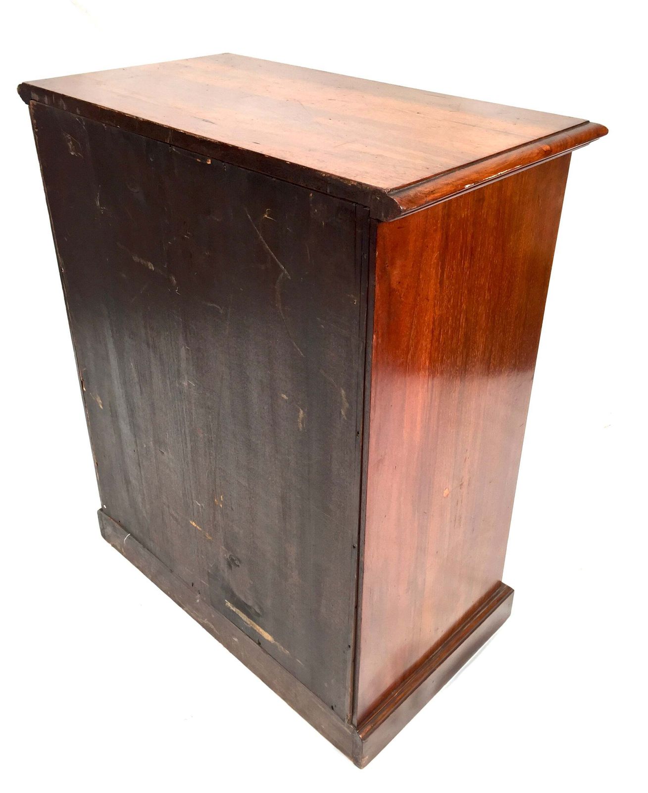photo furniture Antique Wood Tambour Fronted Cabinet / Pigeon Hole Stationery Storage Box C.1930