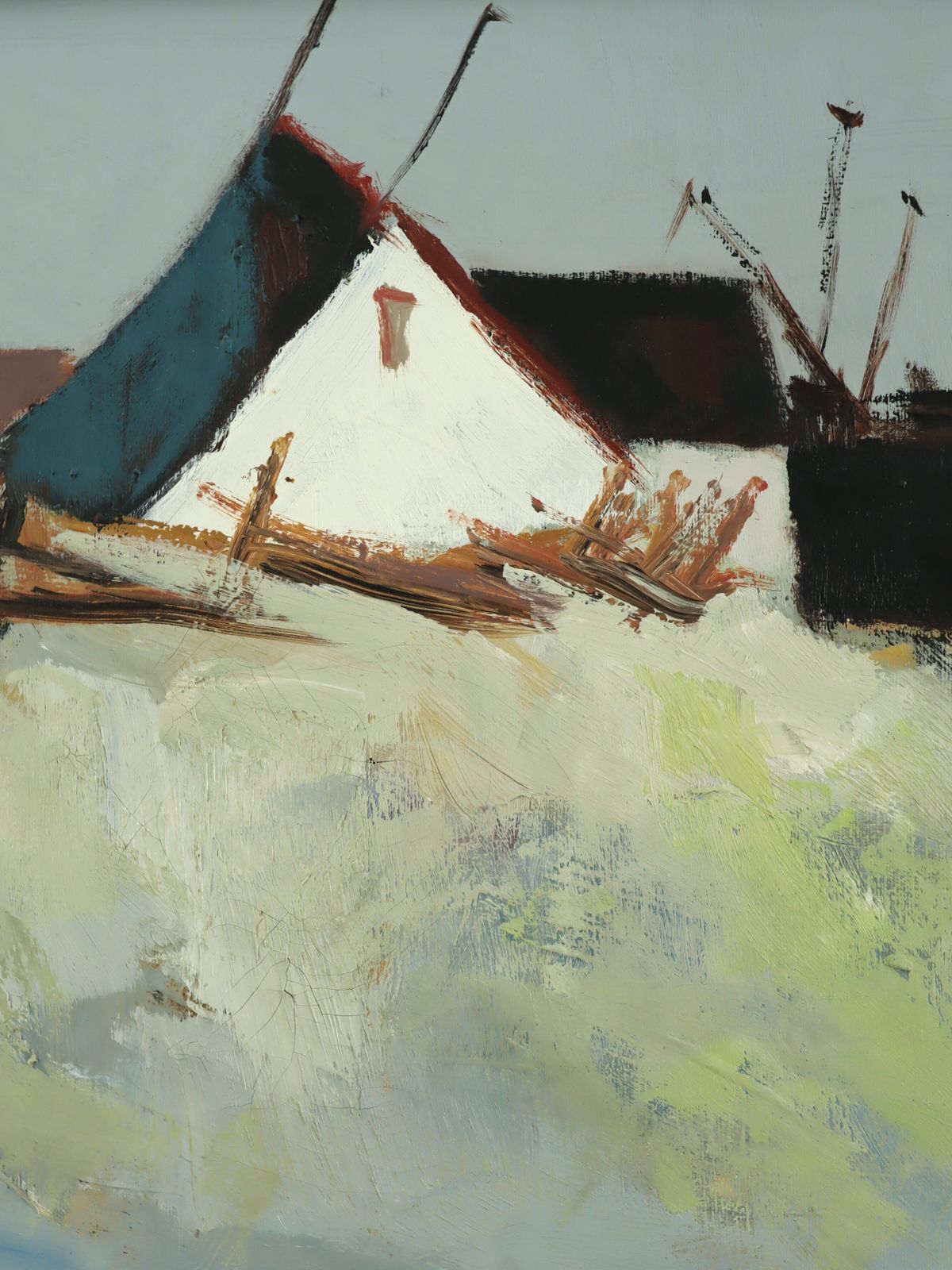 photo furniture Cliffside Houses, olieverfschilderij