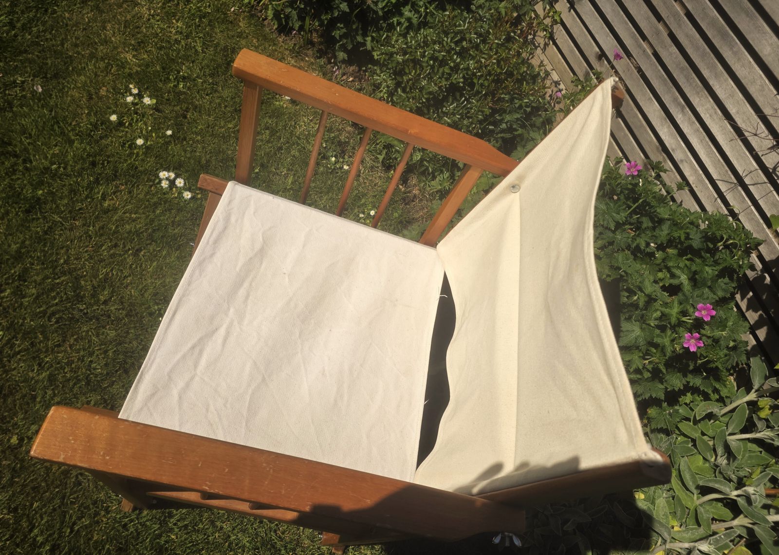 Vintage Teak And Canvas Director's Chair photo buy
