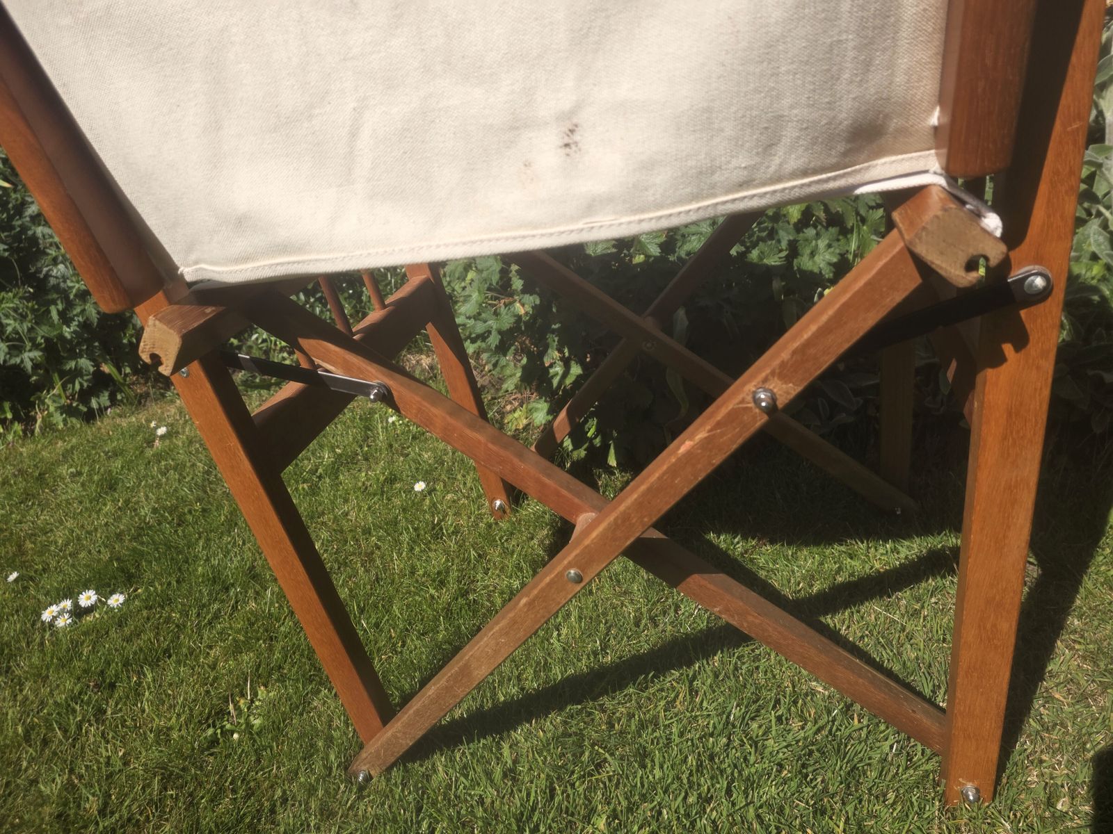 photo furniture Vintage Teak And Canvas Director's Chair