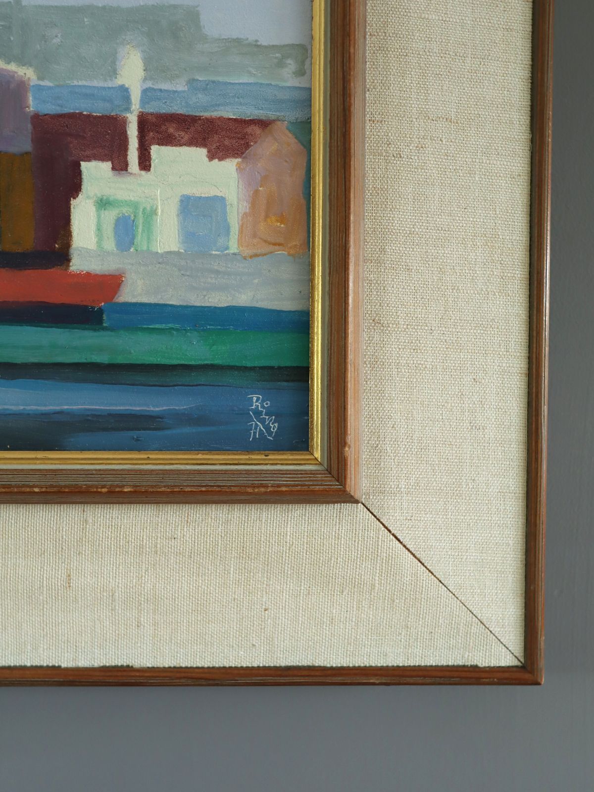 photo furniture The Colourful Harbour  Oil Painting