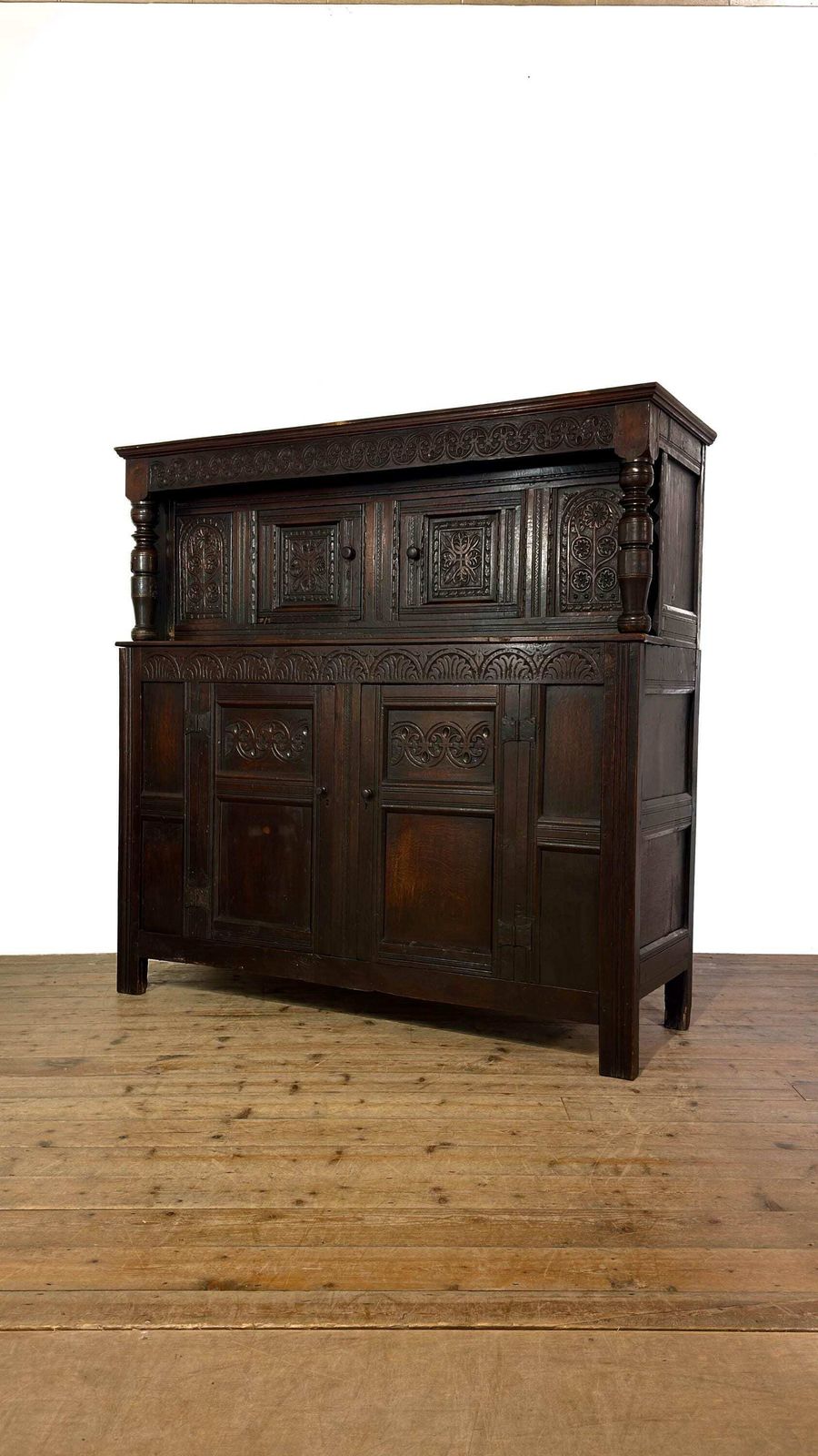 Antique 17th Century Oak Court Cupboard | Antique Cupboard | Storage Cupboard | Antique Storage | Vintage Furniture photo vinterior