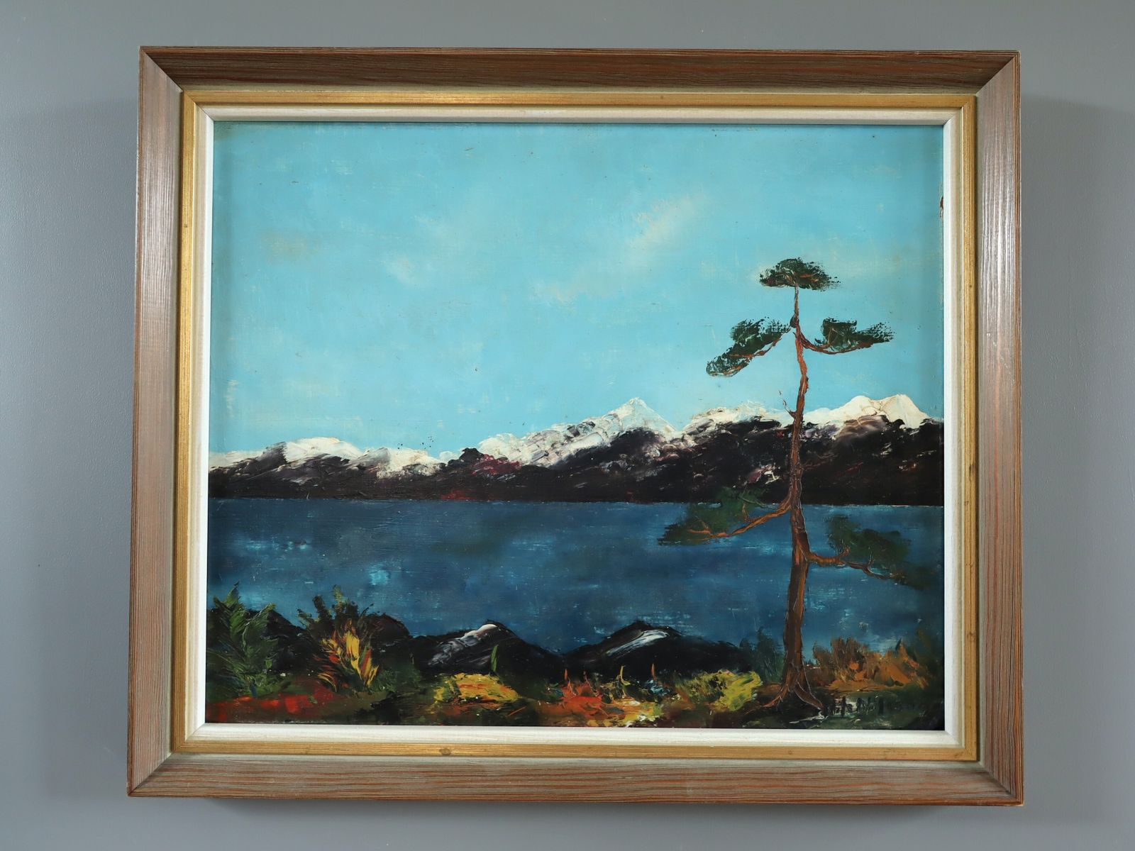 The Last Pine Oil Painting, Mid 20th Century