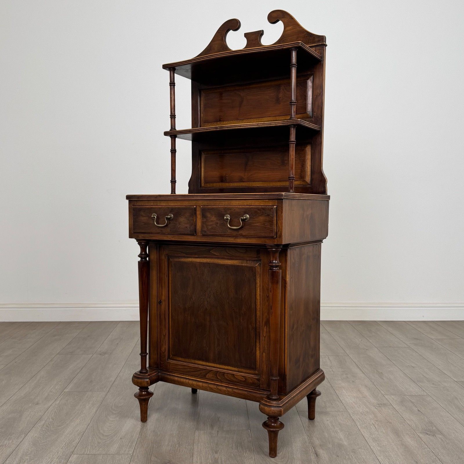 Antique 20th Century Narrow Cabinet In Yew Wood ( Af 5696 ) photo for sale