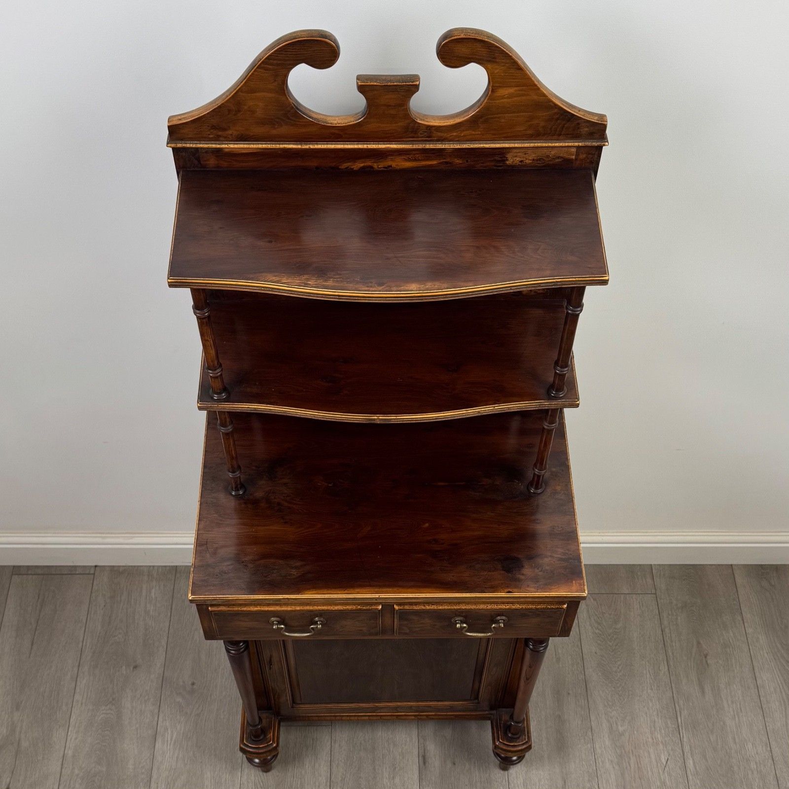 photo for sale Antique 20th Century Narrow Cabinet In Yew Wood ( Af 5696 )