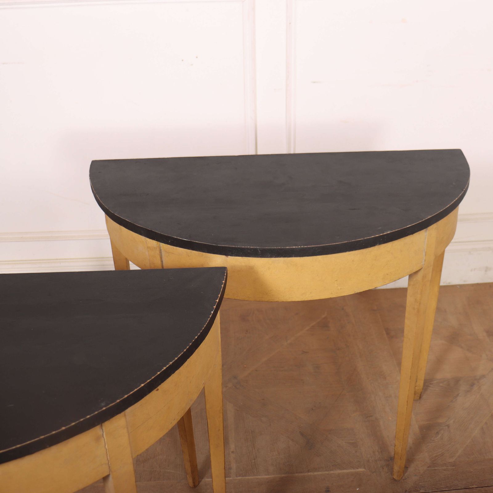 Small Pair Of Painted Demi Lune Console Tables photo buy