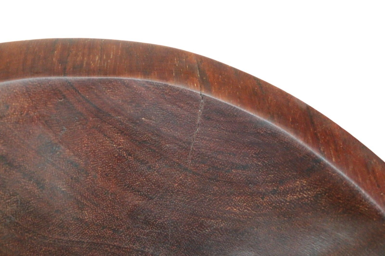 90.0 Vintage Melanesian Fijian Kava Bowl 39cm Diameter Carved From One Piece Of Wood photo