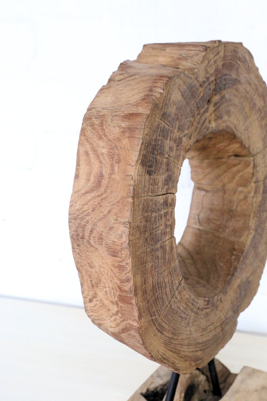 photo for sale A Natural Wood Sculpture Salvaged Se Asian Wooden Section Antique Dried Mounted