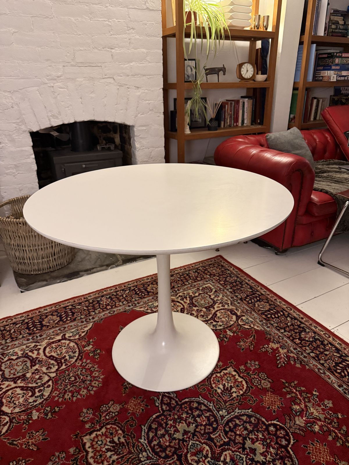 Maurice Burke For Arkana “22” White Tulip Pedestal Dining Table, 1960s/70s photo buy