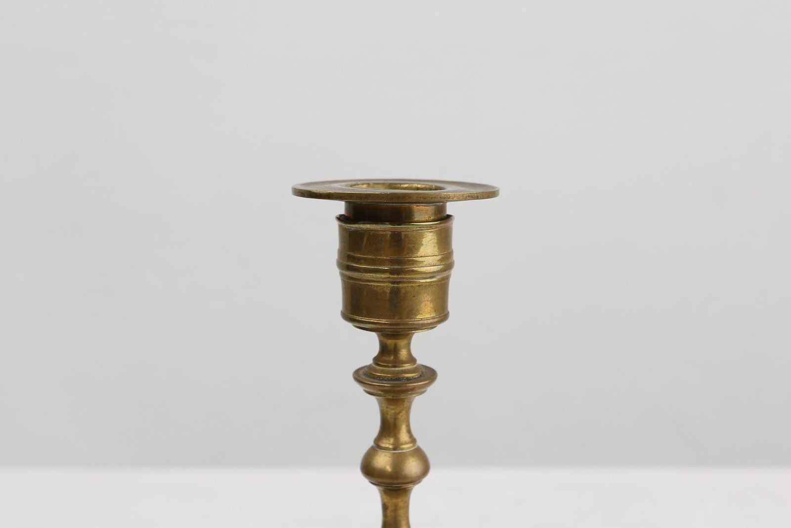 Antique Flemish Copper Disc Candlestick, 15th Century photo Home Decor