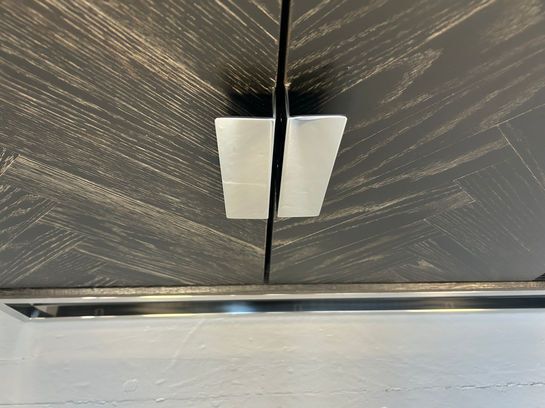 Home > Richmond "Blackbone" Black And Silver Tall Cabinet    Richmond "Blackbone" Black And Silver Tall Cabinet photo Furniture