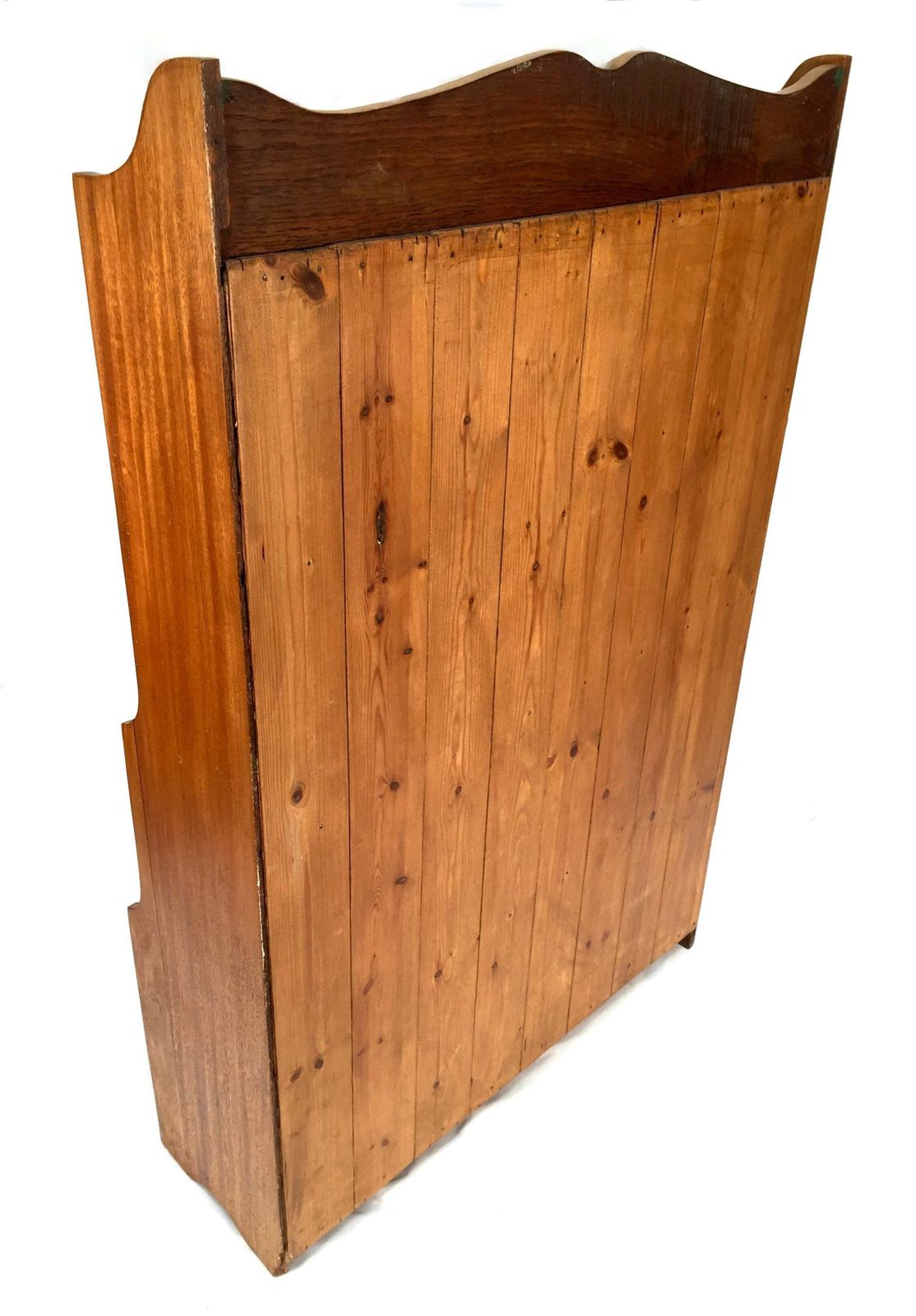 photo for sale Antique Wooden Solid Pine Bookcase / Book Shelf Display Rack Freestanding C.1950