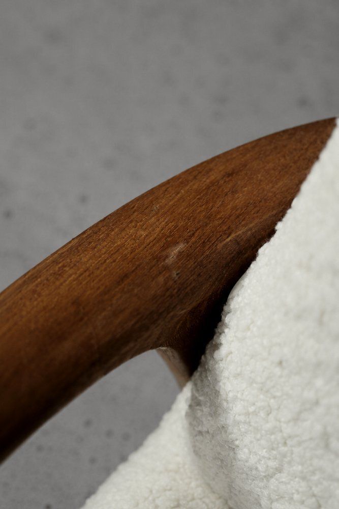 Mid-Century Scandinavisch Modern Witte Teakhouten Fauteuil van Bröderna Andersson, jaren 1960 photo buy