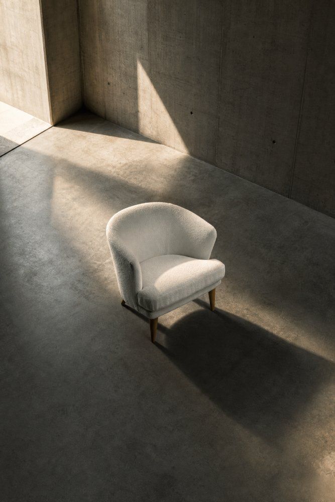 Mid-Century Scandinavisch Modern Eiken en Stoffen Fauteuil met Ronde Rugleuning, jaren 1960 photo vinterior