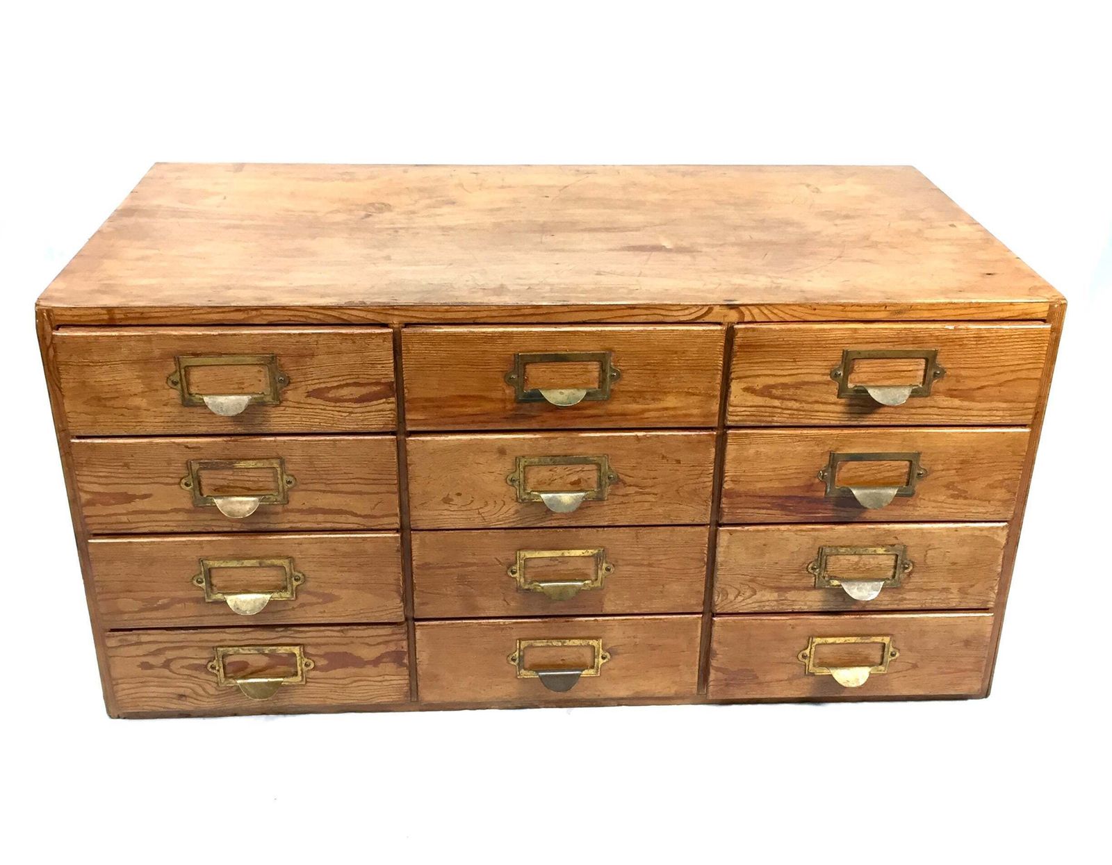 Antique Wooden Large Tabletop Filing Cabinet Drawers / Storage Box 20th Century photo furniture