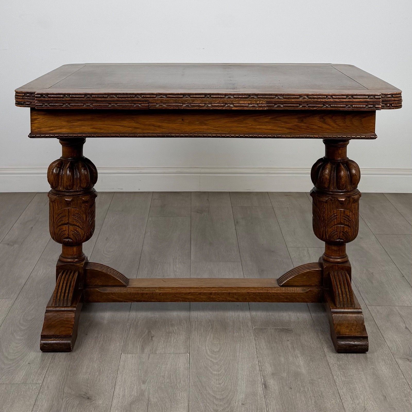 Antique 20th Century Edwardian Draw Leaf Dining Table In Oak ( Af 5701 ) photo for sale