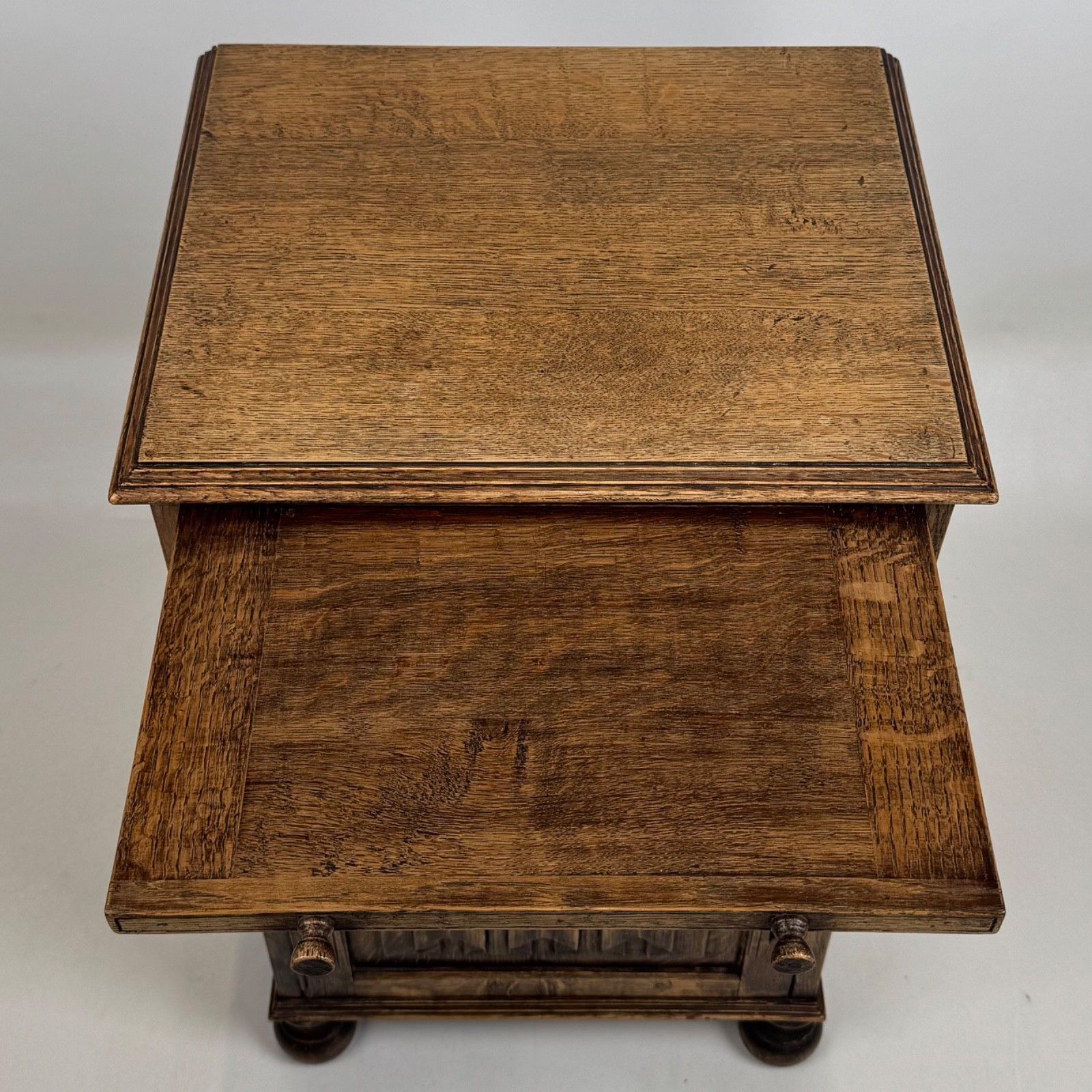 Furniture Antique 20th Century Small Edwardian Cabinet In Oak ( Af 5727 ) photo