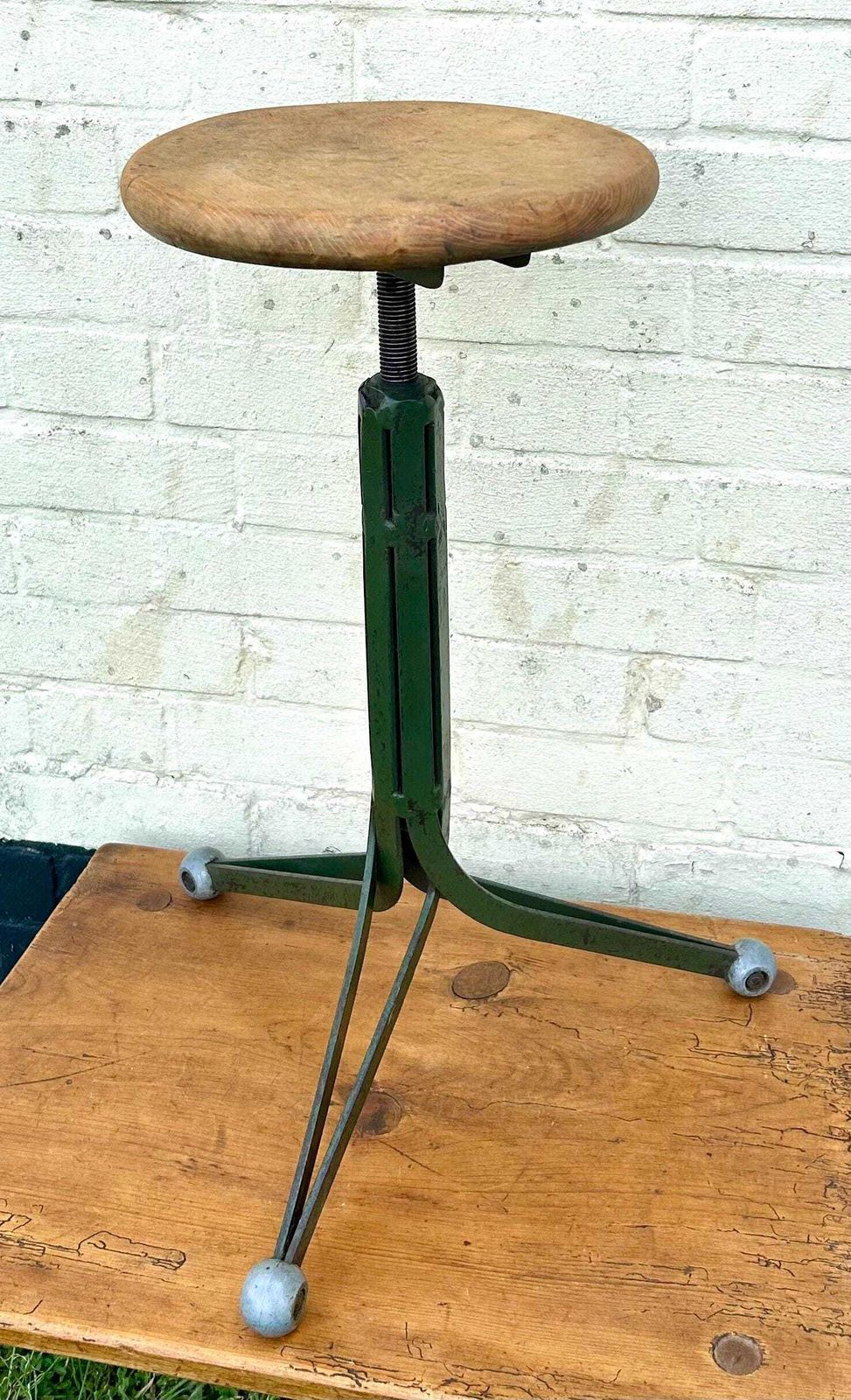Rubery Owens Blade Machinist Industrial Stool Office Desk Kitchen Chair Vintage Retro Decor Seating Factory photo for sale