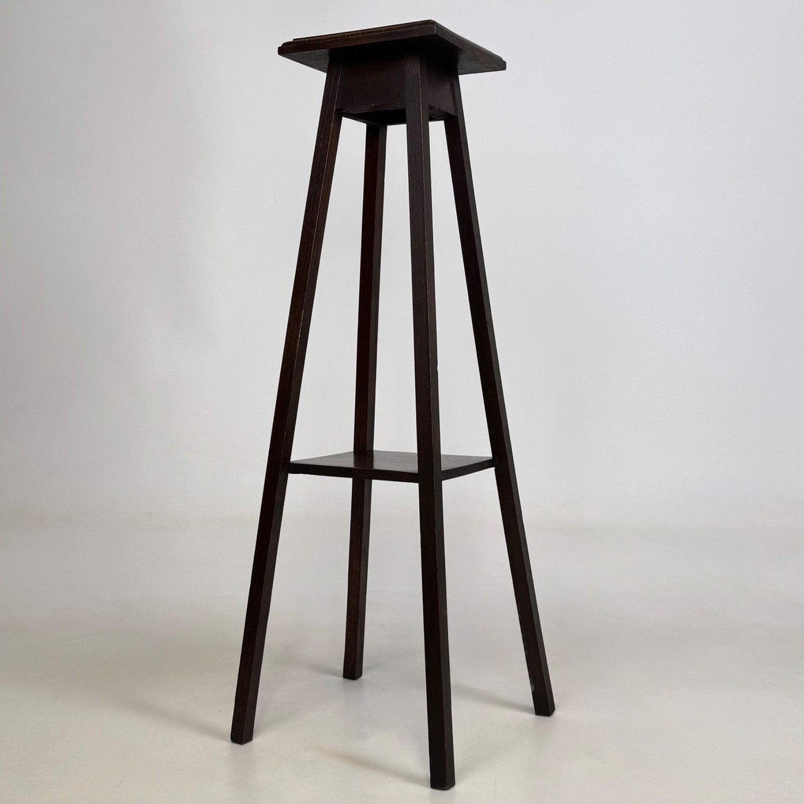 Antique 20th Century Good Quality Edwardian Plant Stand In Oak ( Af 5713 ) photo Home Decor