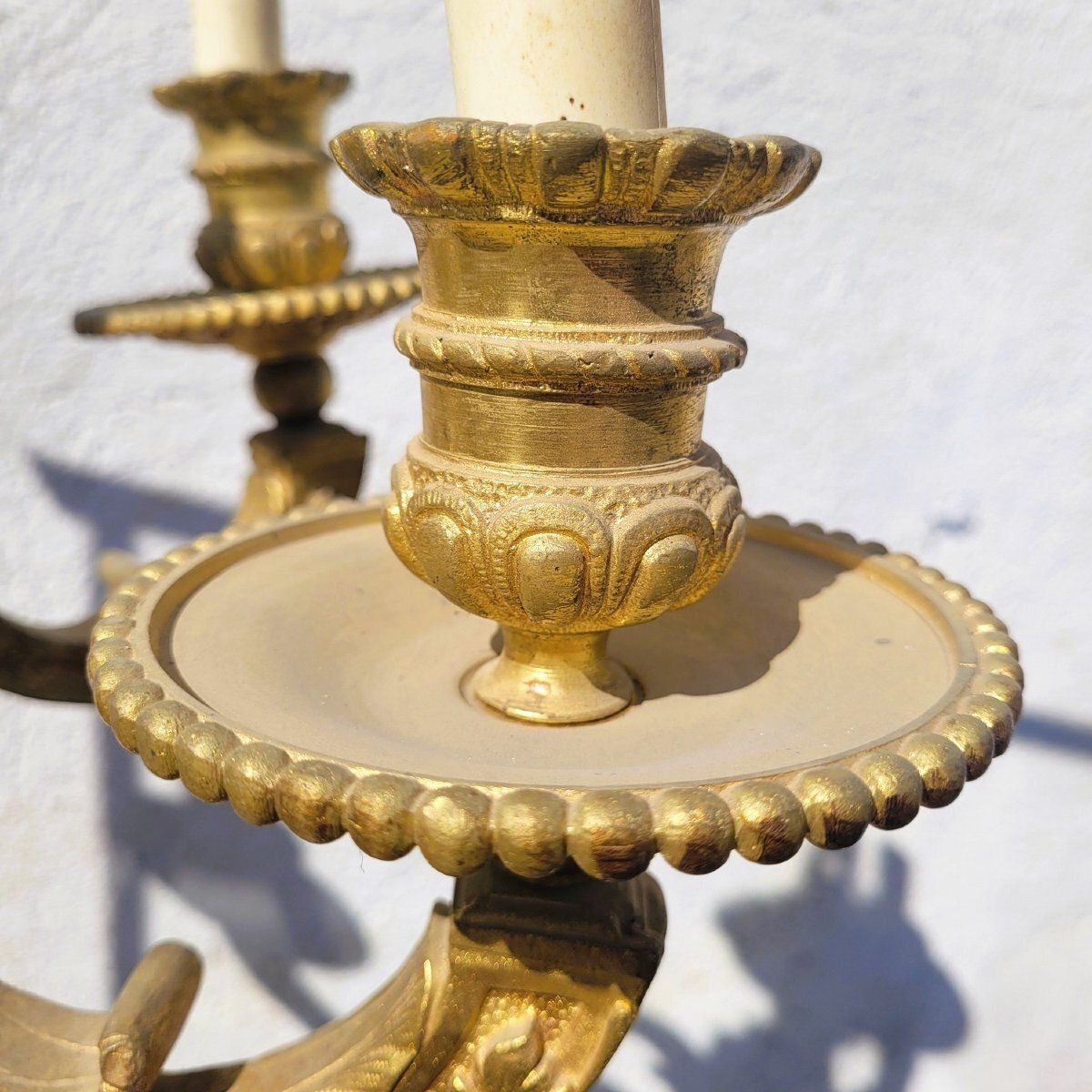 Mazarin bronzen kroonluchter, hoogte 72 cm, begin 20e eeuw photo vintage