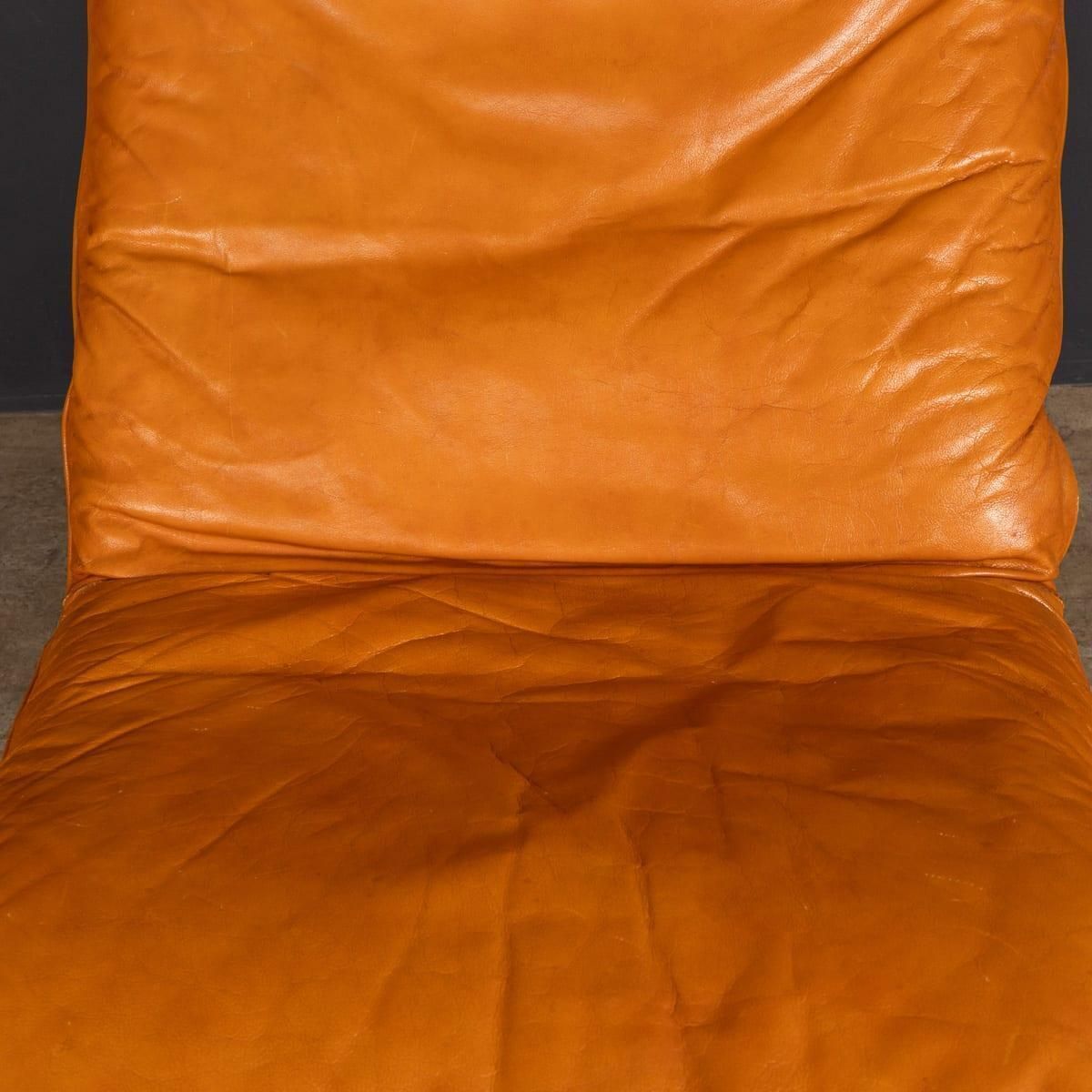 photo for sale 20thc Italian Periplo Leather Chaise Longue By Tarcisio Colzani For Mobil Girgi
