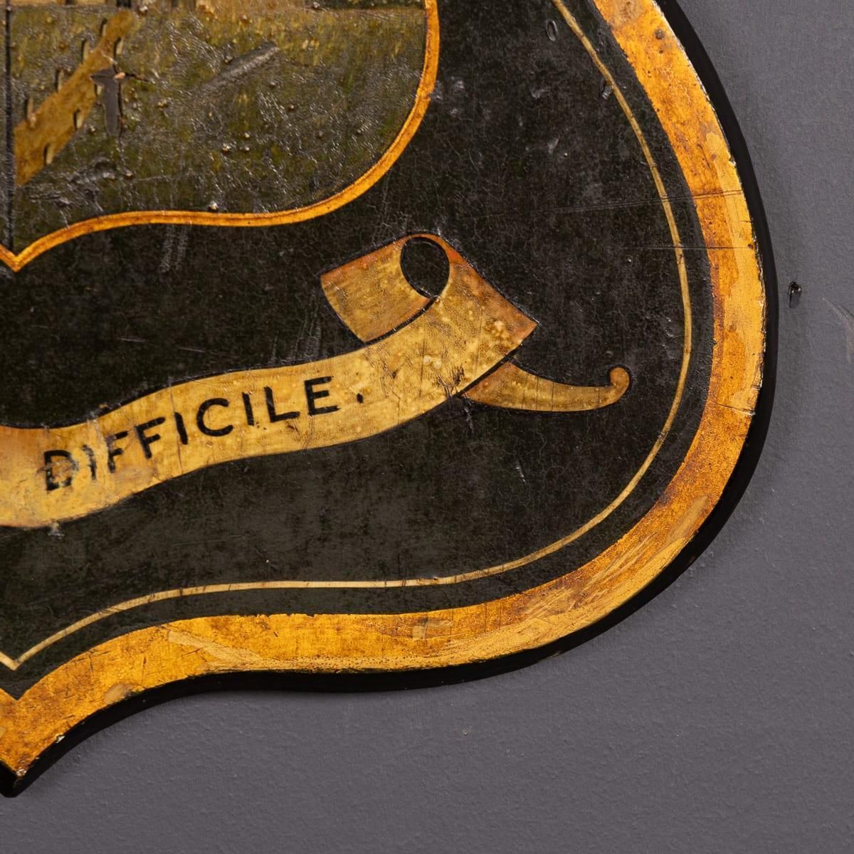 Antique 19th Century English Hand Painted Essex Armorial Shield photo buy
