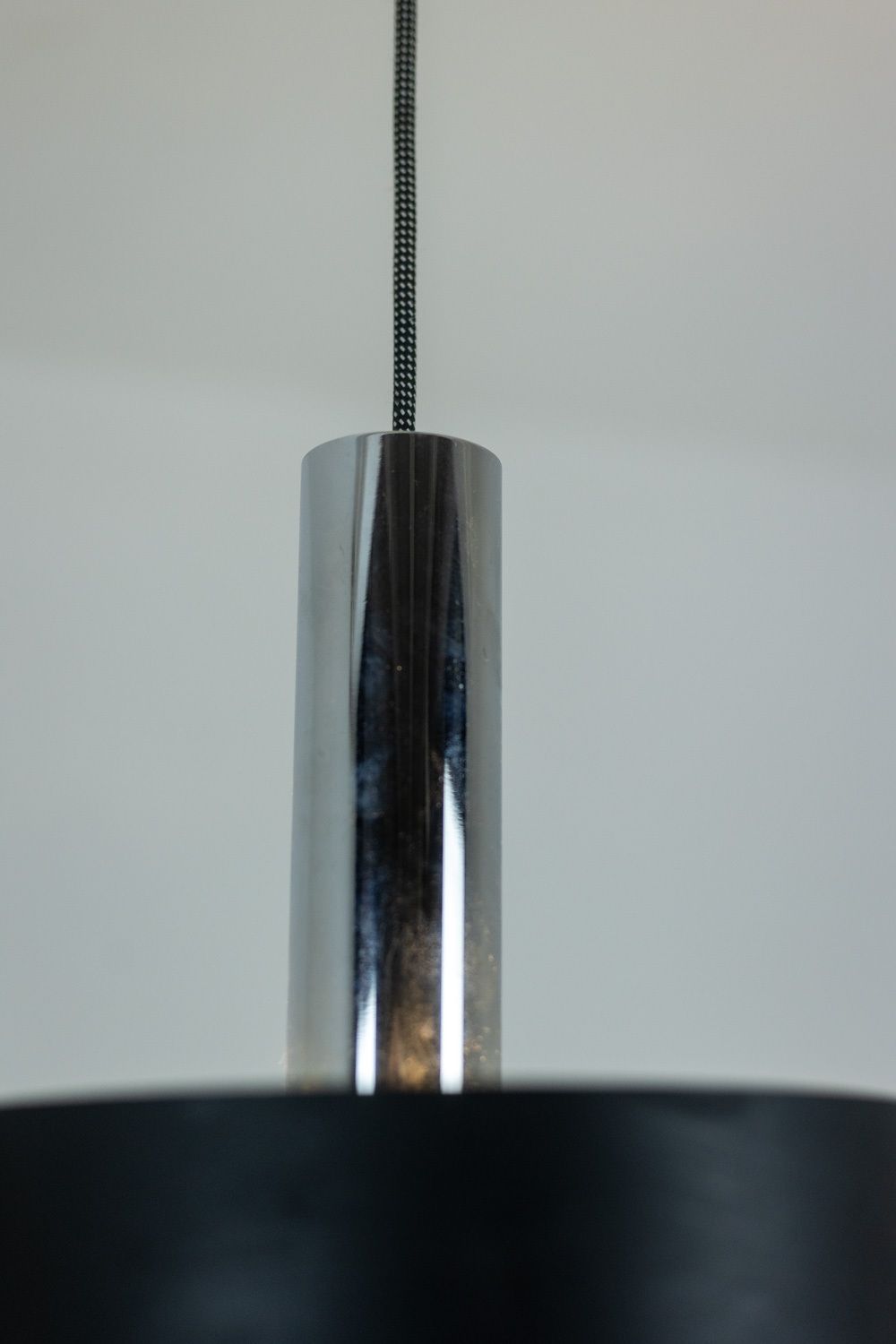 Suspension In Black Lacquered And Chrome Metal. 1960s. photo 300.0